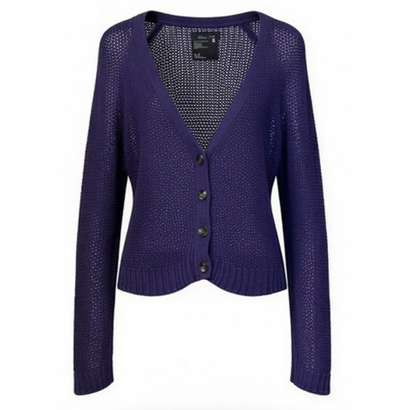 American Eagle Outfitters Sweaters - American Eagle Outfitters Cardigan Sweater Womens Medium Purple V-Neck Button